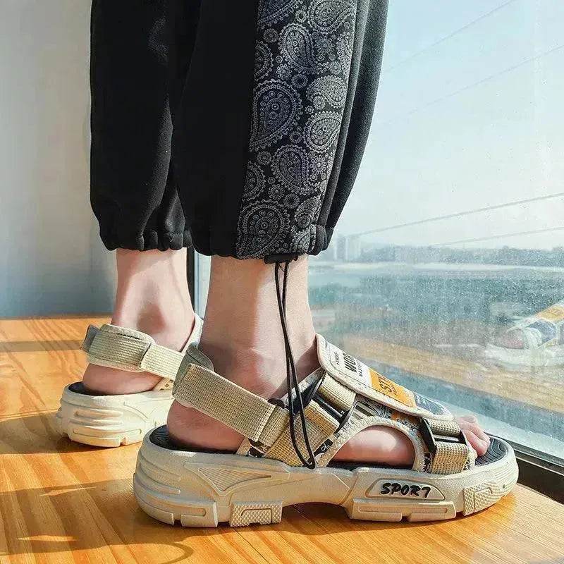 Outer Wear Sandals Men's Vietnamese Thick-soled Anti-slip Beach Shoes