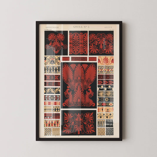 Owen Jones - Greek 5 | Vintage Victorian Orientalist Pattern Art (available handframed or unframed)