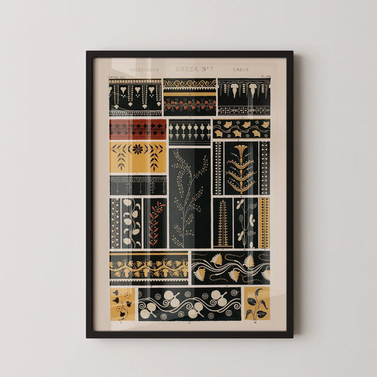 Owen Jones - Greek | Vintage Victorian Orientalist Pattern Art (available handframed or unframed)