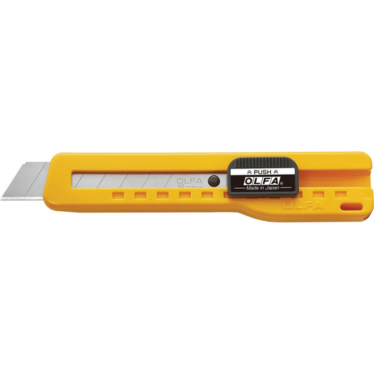 Slide-Lock Knife, 18 mm, Silver, Heavy-Duty, Plastic Handle