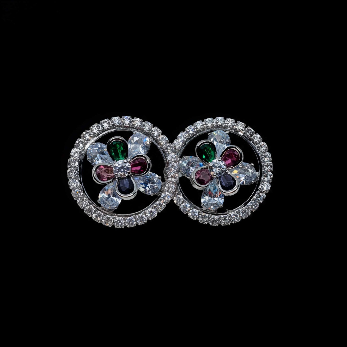 Gleaming Blossom Halo Earrings - Handmade Floral Statement Jewelry