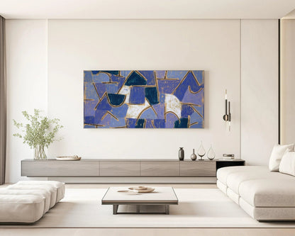 Paul Klee - Blue Night | Modern Abstract Wide Panoramic Art (available handframed or unframed) 2x1