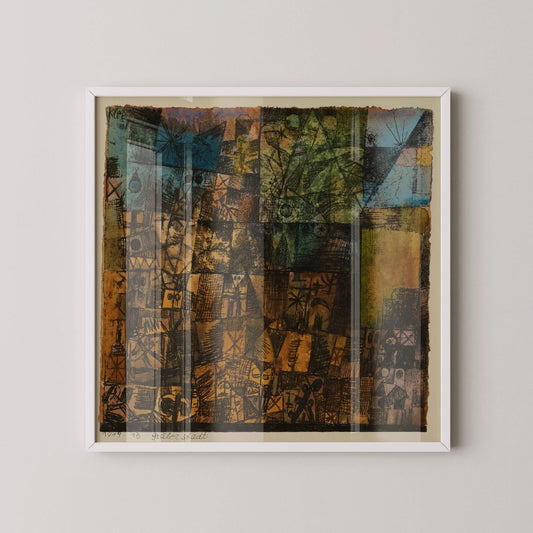 Paul Klee - Ville des tombes - Impression d'art : Giclée moderne du milieu du siècle