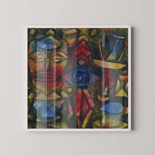 Paul Klee Figurines Art Print: Mid-Century Modern Abstract (Framed or Unframed)