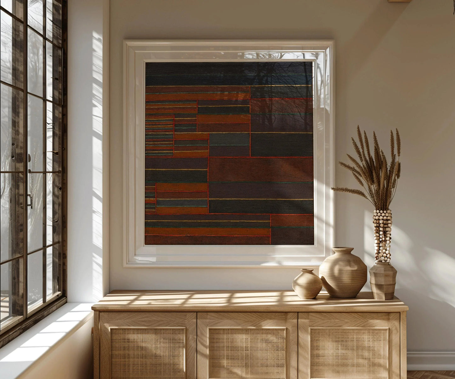 Paul Klee Abstract Art Print: In the Current Six Thresholds - Mid-Century Modern Home Decor