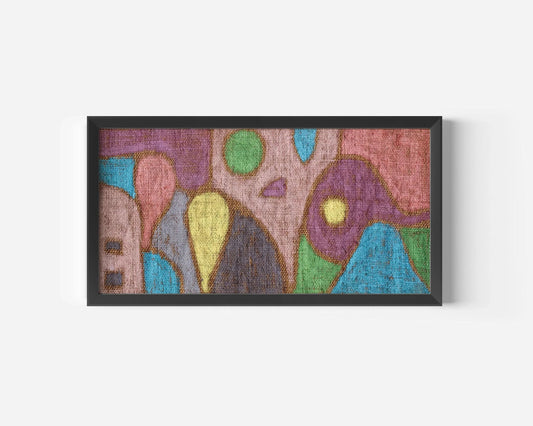 Paul Klee - Fruits Doux | Art panoramique abstrait moderne et coloré (disponible encadré à la main ou sans cadre) 2x1
