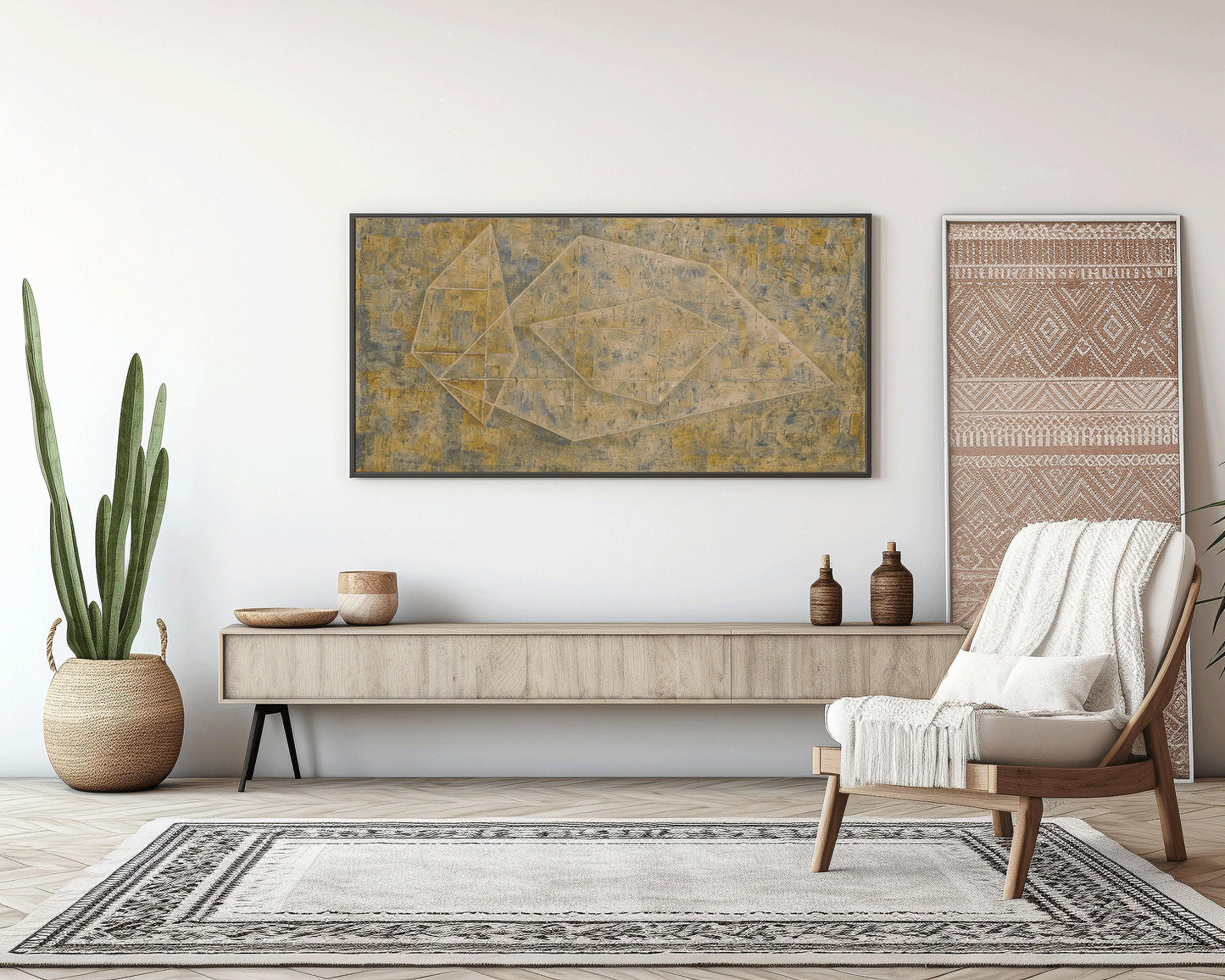 Paul Klee - P 14 | Modern Abstract Wide Panoramic Art (available handframed or unframed) 2x1
