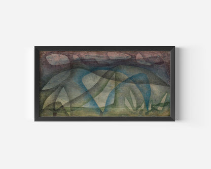 Paul Klee - Rainy Day | Modern Abstract Wide Panoramic Art (available handframed or unframed) 2x1