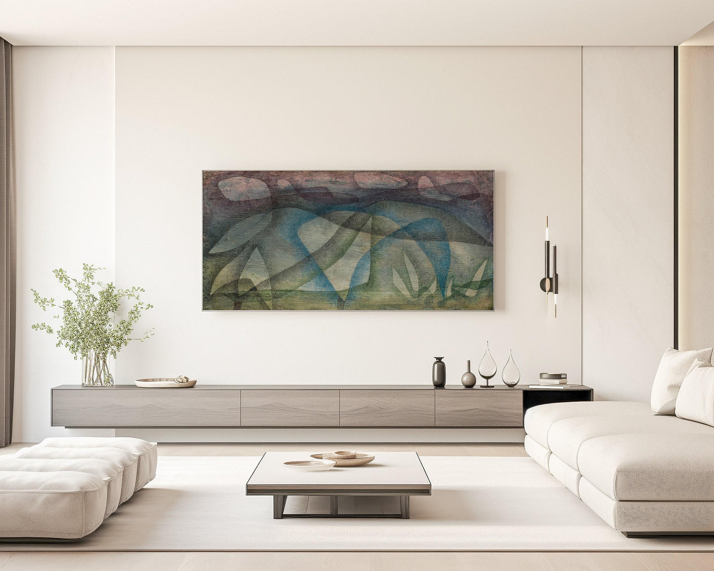 Paul Klee - Rainy Day | Modern Abstract Wide Panoramic Art (available handframed or unframed) 2x1