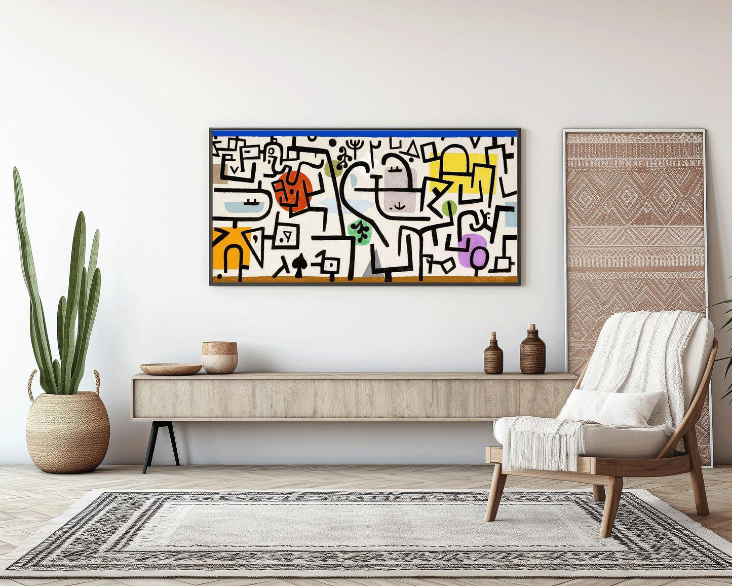 Paul Klee - Rich Harbour | Modern Abstract Wide Panoramic Art (available handframed or unframed) 2x1