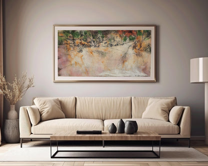 Paul Klee - Road Branch | Modern Abstract Wide Panoramic Art (available handframed or unframed) 2x1