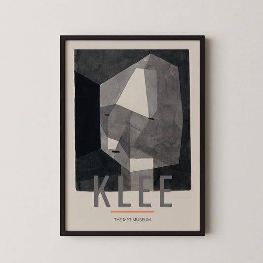 Paul Klee - Tête taillée grossièrement | Affiche d'exposition d'art moderne neutre (disponible encadrée à la main ou non encadrée)