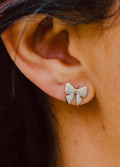 Pavé Bow Studs
