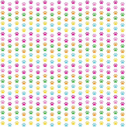 Craft HTV  Little Girly Paw Prints Pattern