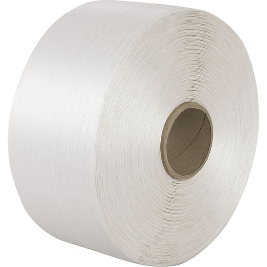 Bonded Cord Strapping, Polyester Cord, 1/2" W x 3900' L, Manual Grade