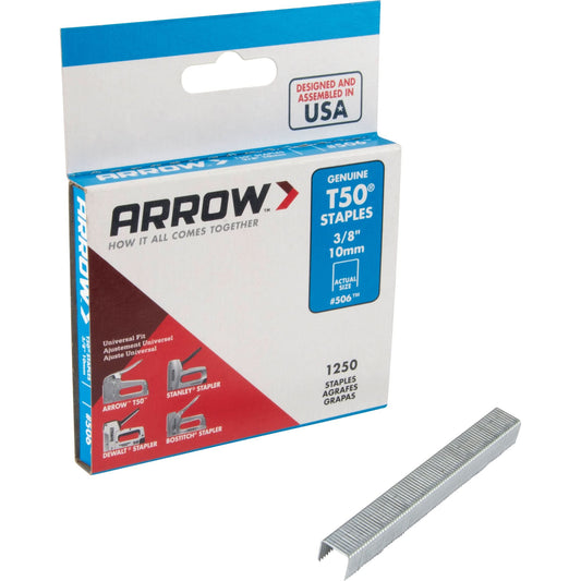 Agrafes, calibre 16, couronne de 3/8" de large, 10 mm de long