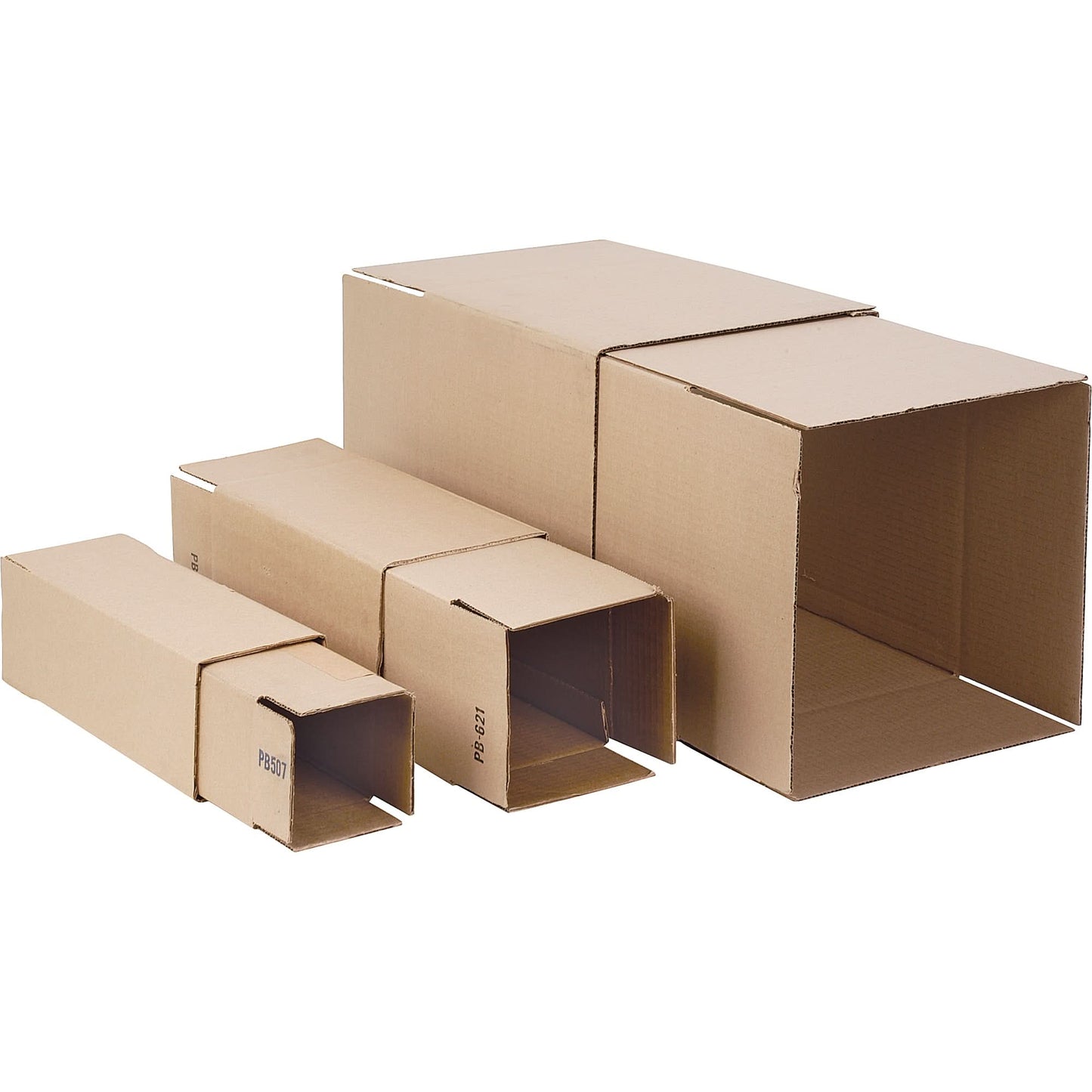 Telescopic Corrugated Boxes, 12" W x 12" L, 24" - 48" Height Range
