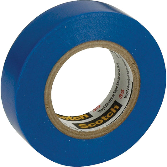 Ruban de couleur Scotch® 35, 12,7 mm (1/2") x 20,1 m (66'), bleu, 7 mils