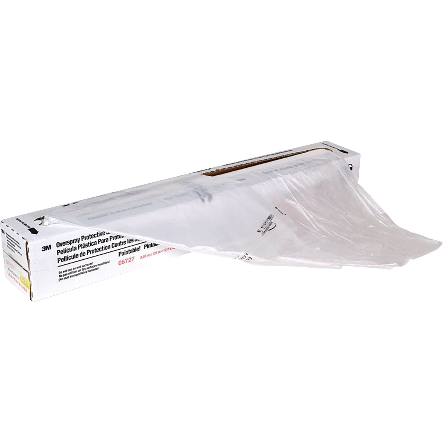 Feuille de protection anti-pulvérisation, 121,92 m L x 3,66 m l, Plastique