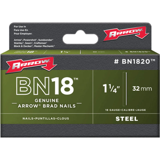 Brad Nails for Arrow & Aurora Staple Guns & Hammer Tackers