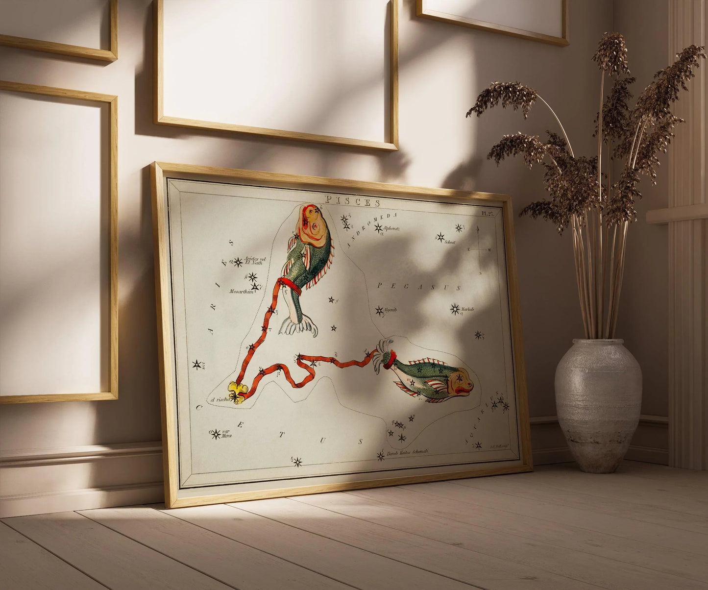 Personalizable Vintage Astrological Sign Print - Pisces | Sidney Hall Art (available handframed or unframed)