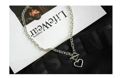 Personalized Thick Chain Ins Wind Love Clavicle Necklace Choker Niche Design Trend Necklace For Women