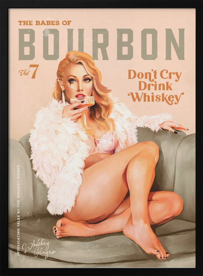 Wall art Babes of Bourbon Vol 7 Sexy Vintage Whiskey Pinup Girl