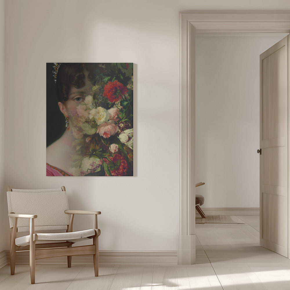 Portrait d'Hortense de Beauharnais, reine de Hollande, avec une nature morte florale