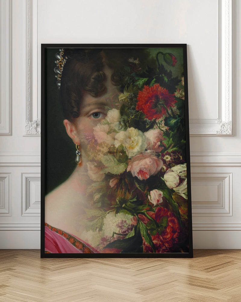 Portrait d'Hortense de Beauharnais, reine de Hollande, avec une nature morte florale