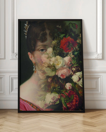 Portrait d'Hortense de Beauharnais, reine de Hollande, avec une nature morte florale