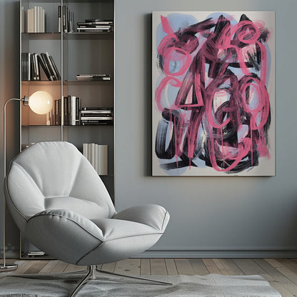 Wall art Dry brush abstract