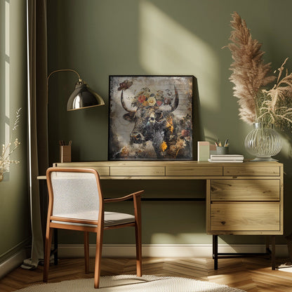 Wall art Floral Animals Vintage Art Illustration 09