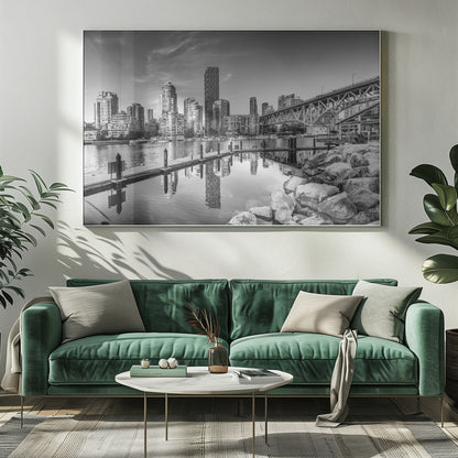Wall art Vancouver Impression of Granville Island | Monochrome