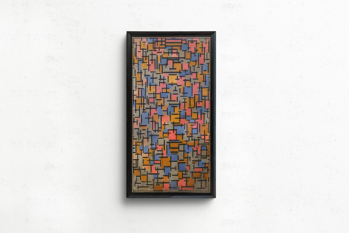 Piet Mondrian Composition (1916) Art Print: Vintage Mid-Century Modern Giclee Print (2x1)