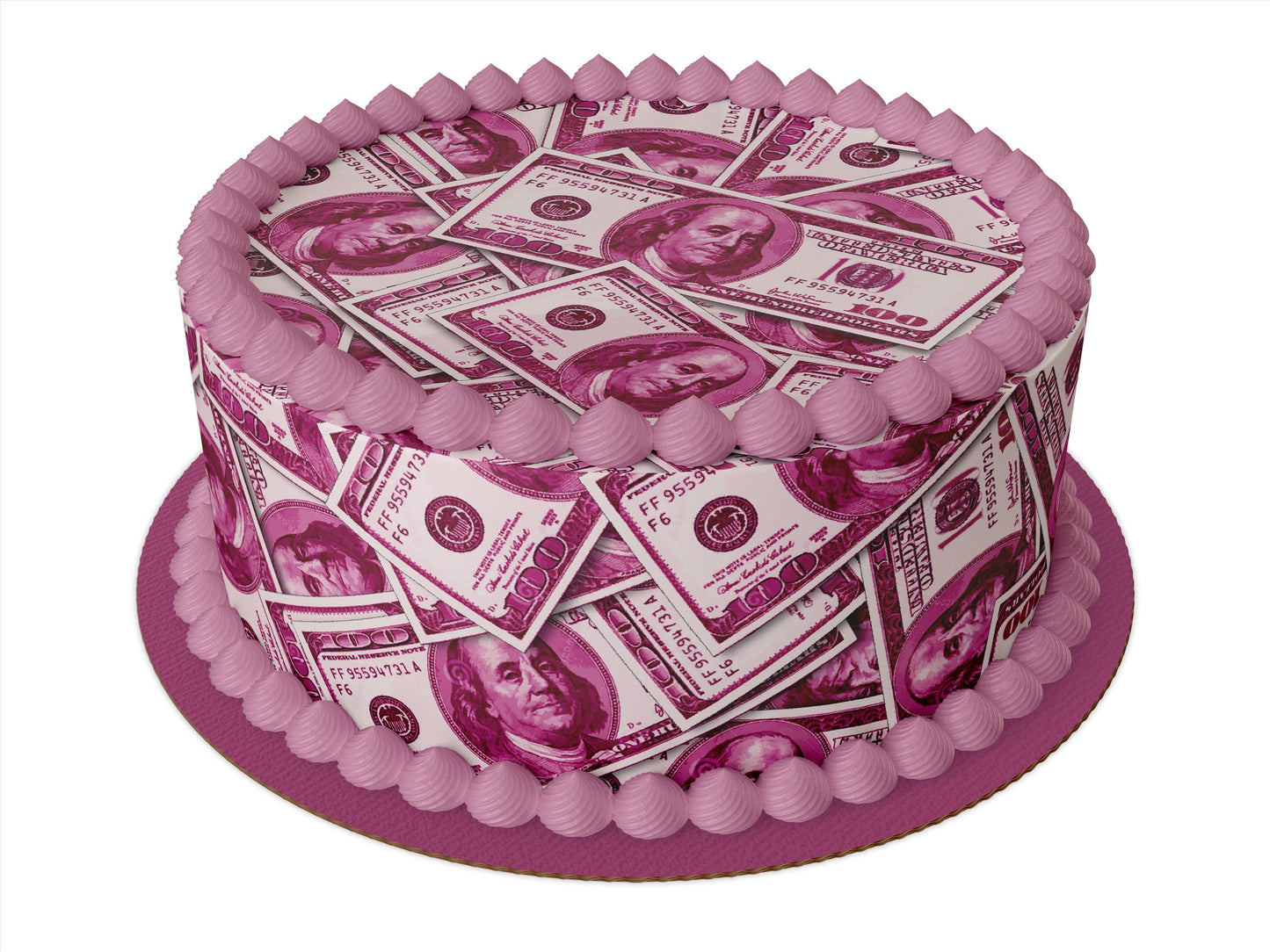 Edible Pink Bills Cake Topper
