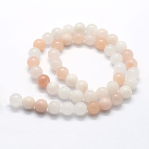 Perle de pierre gemme d'aventurine rose