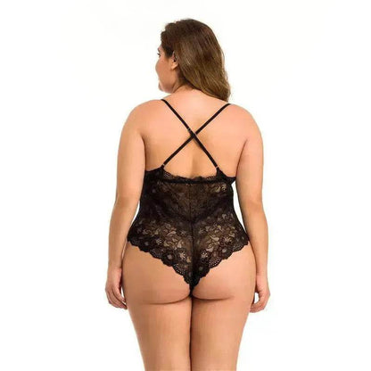 Plus Size Lace Mesh Lingerie