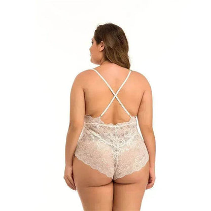 Plus Size Lace Mesh Lingerie