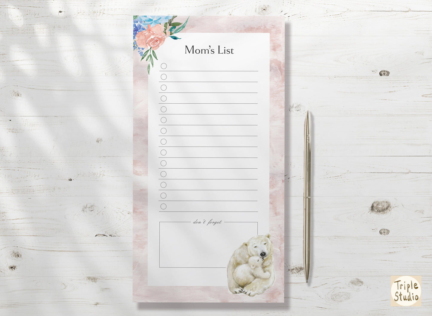 Mom's Daily To-Do List Notepad