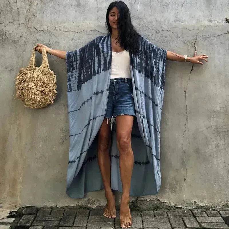 Polyester Ladies Sun Protection Resort Beach Dress Cover Up