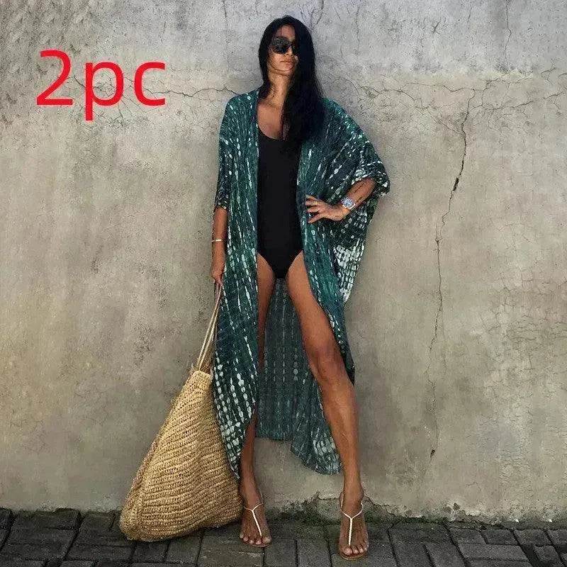 Polyester Ladies Sun Protection Resort Beach Dress Cover Up