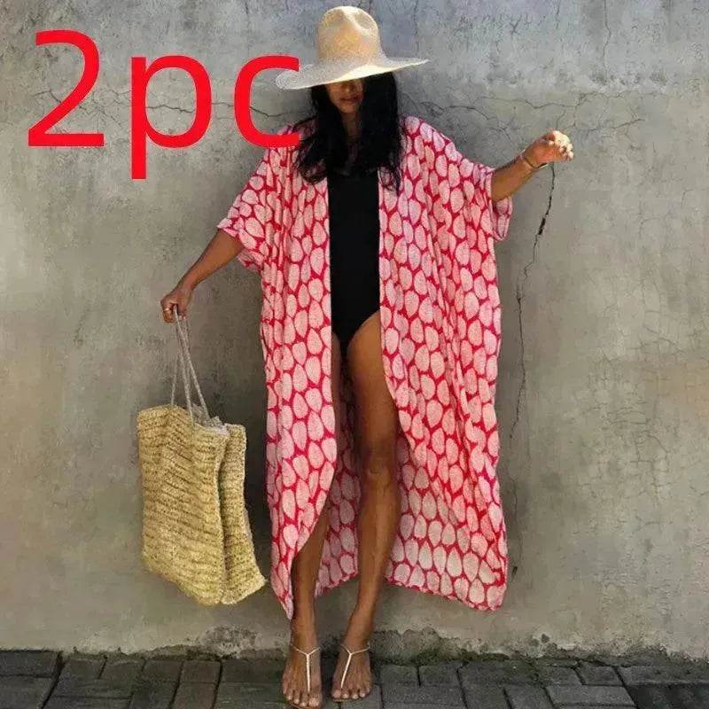Polyester Ladies Sun Protection Resort Beach Dress Cover Up