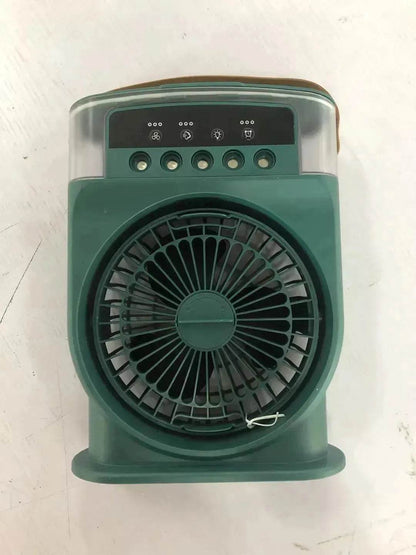 Portable USB Air Conditioner Cooling Fan With 5 Sprays 7 Color Light 600ML Water Tank Spray Mist Air Cooler Humidifiers