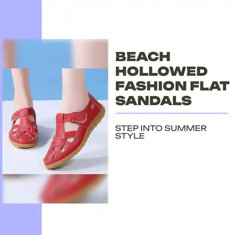 Beach Hollowed Fashion Flat Sandals by@Outfy