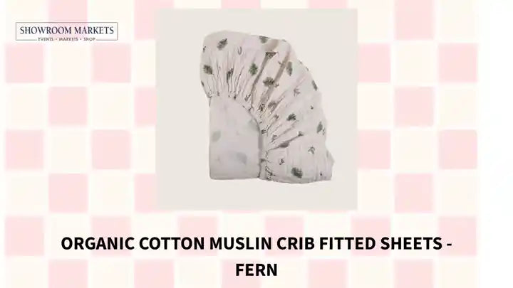 Organic Cotton Muslin Crib Fitted Sheets - Fern by@Outfy