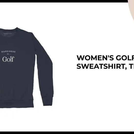 Women's Golf Crew Sweatshirt, True Navy by@Outfy