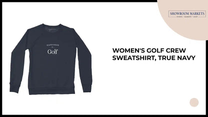 Women's Golf Crew Sweatshirt, True Navy by@Outfy