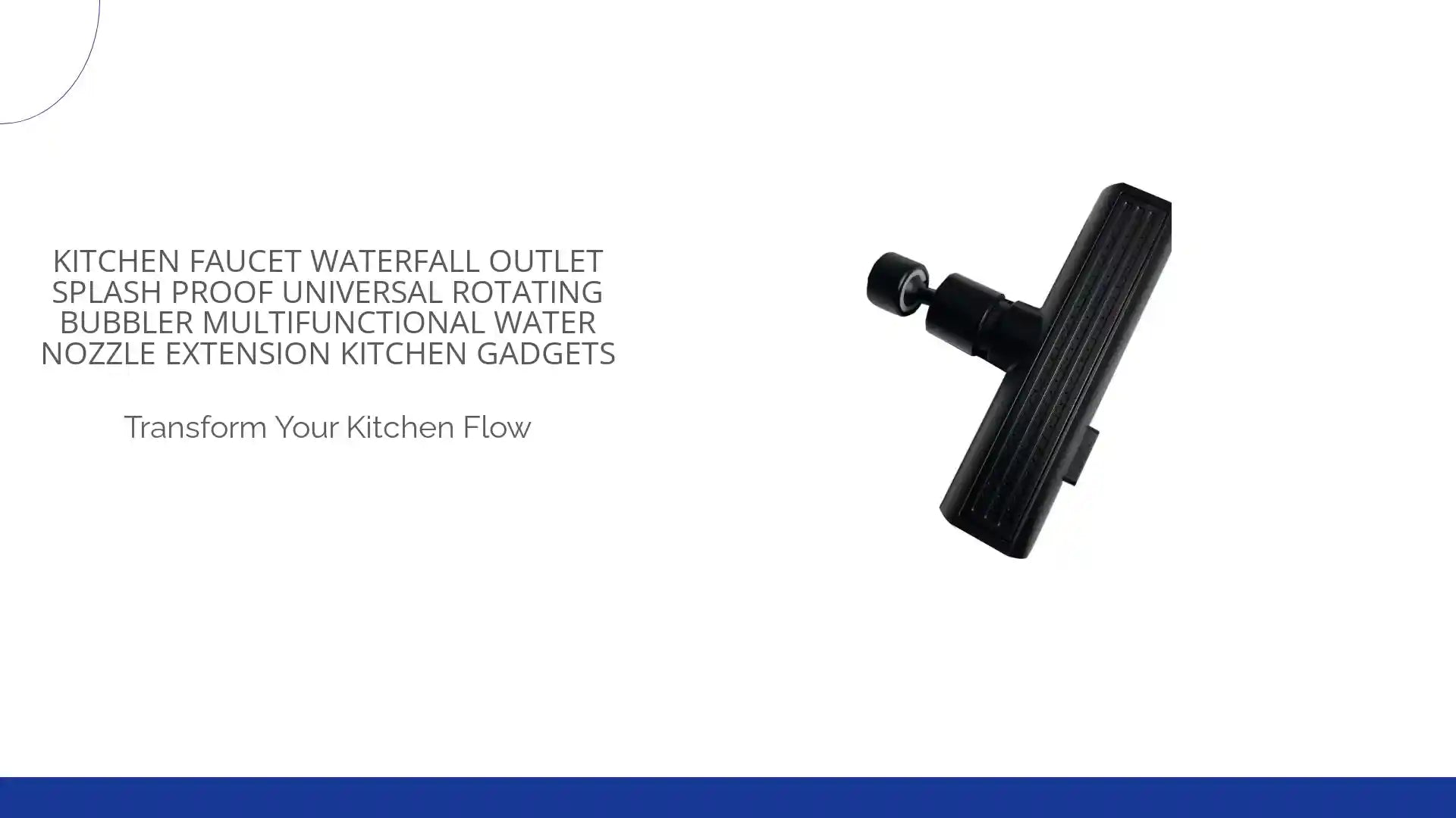 Kitchen Faucet Waterfall Outlet Splash Proof Universal Rotating Bubbler Multifunctional Water Nozzle Extension Kitchen Gadgets by@Outfy