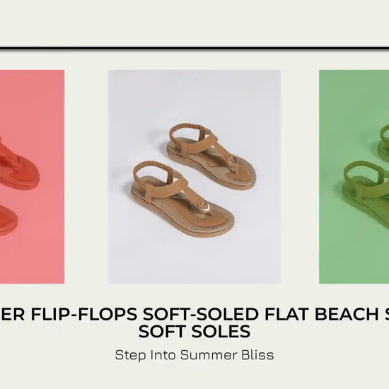 Summer Flip-flops Soft-soled Flat Beach Shoes Soft Soles by@Outfy