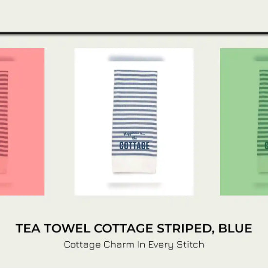 Tea Towel Cottage Striped, Blue by@Outfy